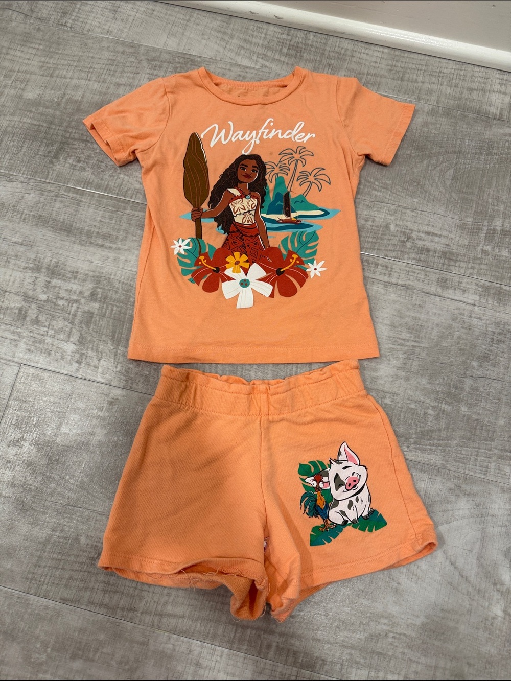 Disney Orange Moana Wayfinder Kids Matching Set